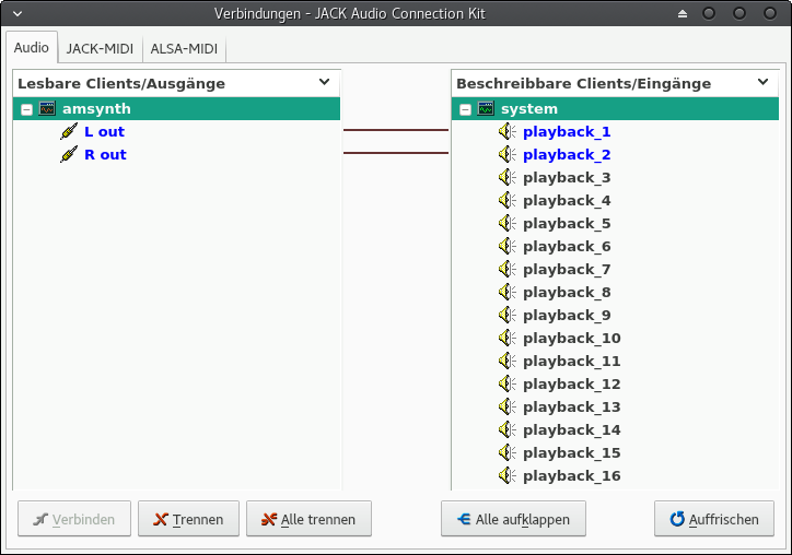 Qjackctl Connections